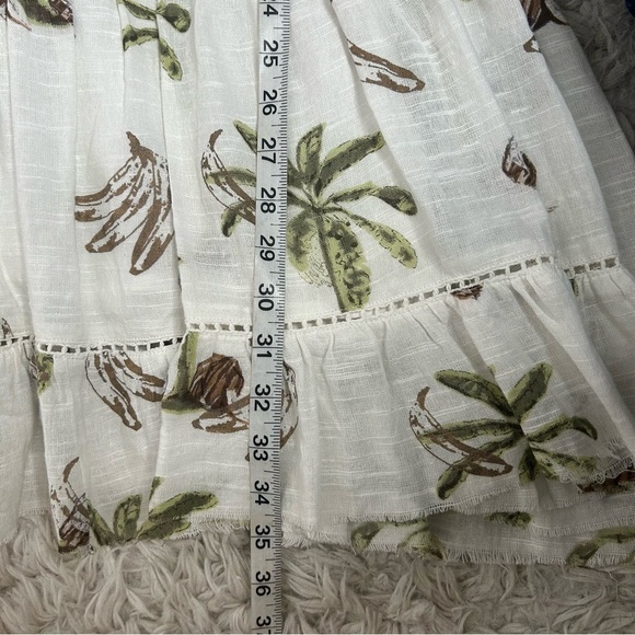 Barok Tropical Palm Tree Print Ivory Babe Doll Mini Dress NWT - Picture 11 of 11